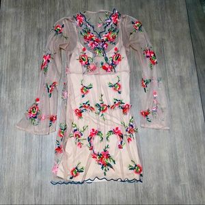 Guess Sheer Floral Dress